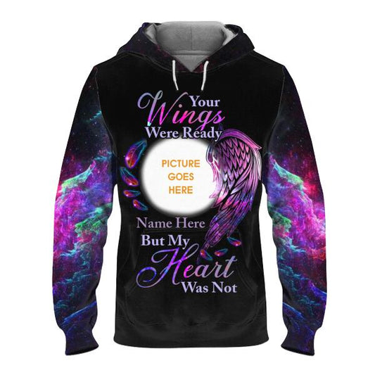 Personalized Memorial Hoodie Your Wings Were Ready For Mom, Dad, Grandpa, Son, Daughter Custom Memorial Gift M472