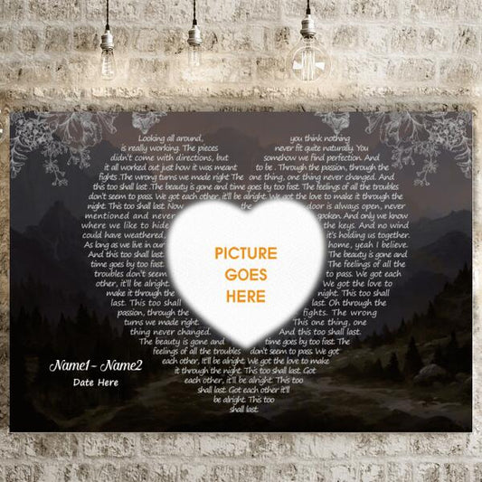 Personalized Couple Landscape Canvas Wedding Song Anniversary For Wife Husband Custom Family Gift F71