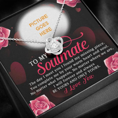 Personalized Valentine Wife Love Knot Necklace To My Soulmate Gift For Wife Girlfriend Custom Family Gift F79