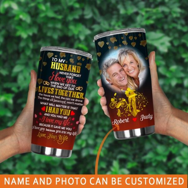 Personalized Valentine Husband Tumbler 20oz Never Forget That For Husband Custom Family Gift F80