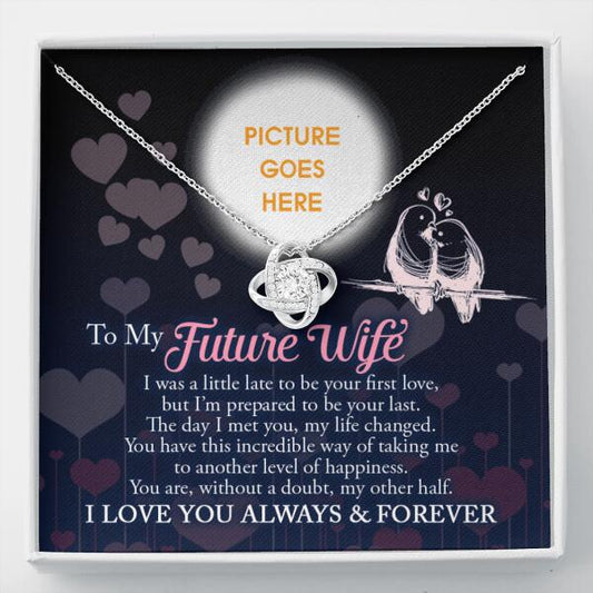 Personalized Valentine Wife Love Knot Necklace To My Future Wife Gift For Wife Custom Family Gift F81