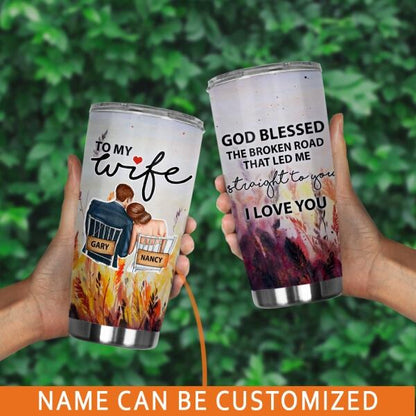 Personalized Valentine Wife Tumbler 20oz God Blessed Gift For Wife Custom Family Gift F87