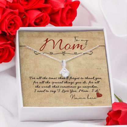 Personalized Mom Alluring Beauty Necklace To My Mom I Love You Gift For Mom Custom Family Gift F109