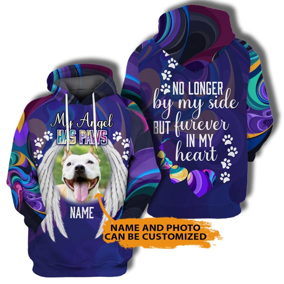 Personalized Pet Memorial Hoodie My Angel Has Paws For Loss Of Pet Custom Memorial Gift M524