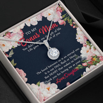 Personalized Mom Eternal Hope Necklace To My Bonus Mom For Stepmom Mother-in-law Necklace Mother's Day Gift F115
