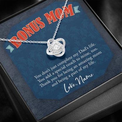 Personalized Mom Love Knot Necklace Bonus Mom A Part Of My Life For Stepmom Mother-in-law Necklace Mother's Day Gift F114