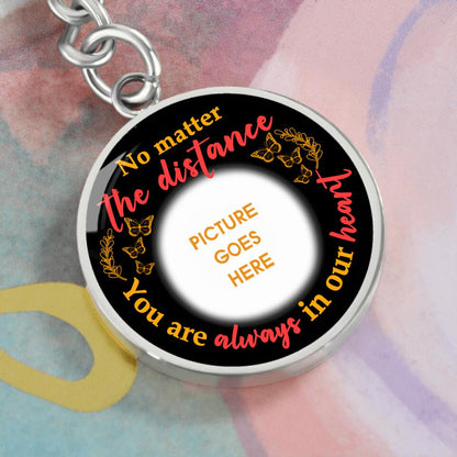 Personalized Memorial Circle Keychain No Mater The Distance For Dad Mom Someone Custom Memorial Gift M531