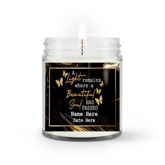 Personalized Memorial Soy Wax Candle A Light Remains Where A Beautiful Soy Wax Candle M533