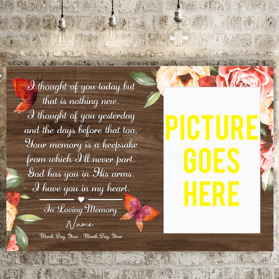 Personalized Memorial Landscape Canvas In Loving Memory Wood For Loss Of Some One Custom Memorial Gift M05