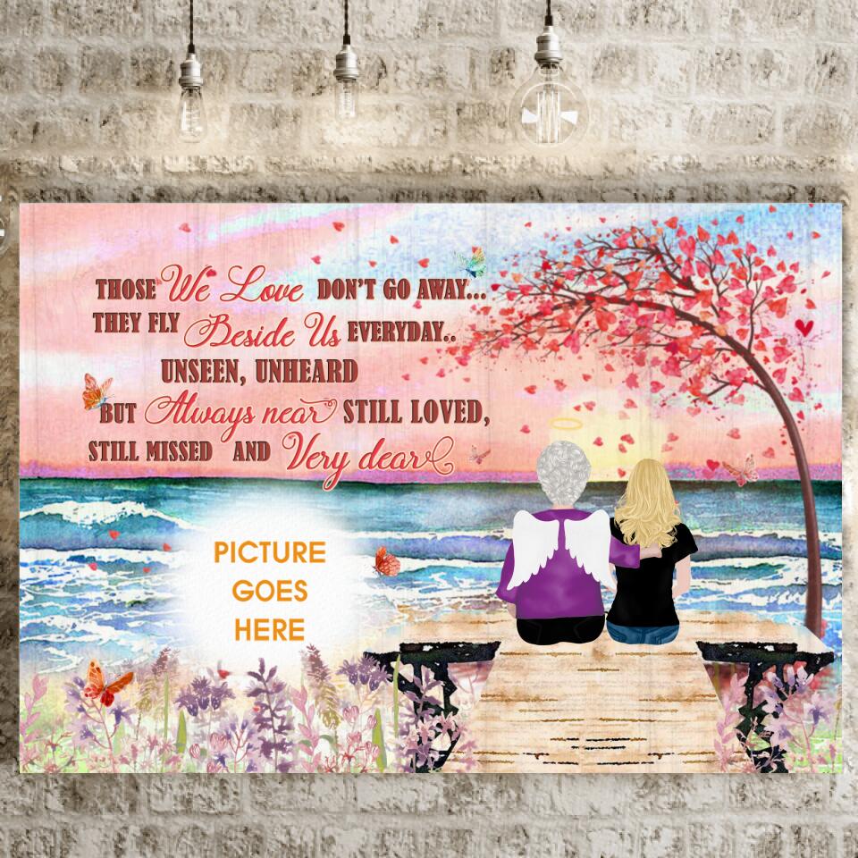Personalzied Memorial Landscape Canvas Those We Love Dont Go Away In Loving Memory For Mom Custom Memorial Gift M265.2