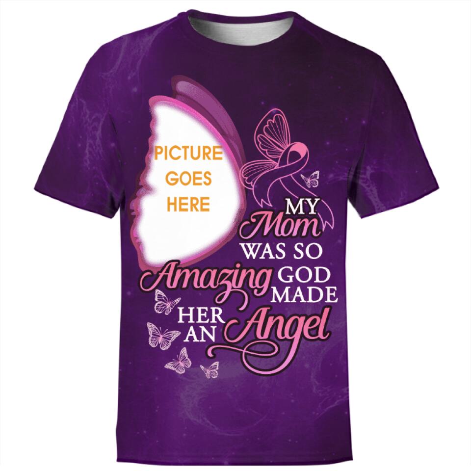 Personalized Memorial Shirt My Mom Was So Amazing Hod Made her An Angel For Mom Custom Memorial Gift M538