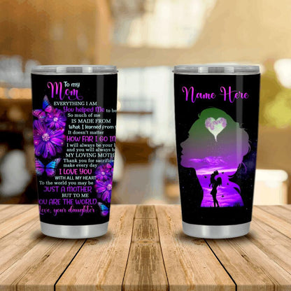 Personalized Mom Tumbler To My Mom Love Your Daughter Tumbler 20oz Custom Mother's Day Gift F132