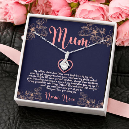 Personalized Mom Alluring Beauty Necklace Mum I Love You Mum For Being You Gift For Mom Custom Mother Gift F138