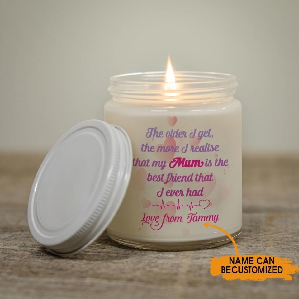 Personalized Mom Soy Wax Candle Dear Mum Thank You Soy Wax Candle Mother's day Gift Form Daughter F137