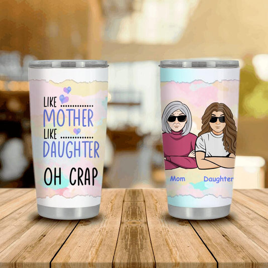 Personalized Mom Tumbler Like Mother Like Daughter Tumbler 20oz Custom Mother's Day Gift From Daughter F141