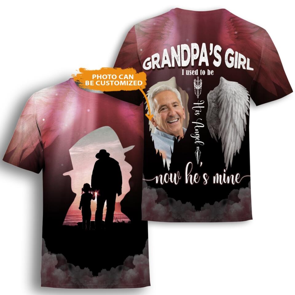 Personalized Memorial Shirt Grandpa's Girl Loss Of Grandpa Custom Memorial Gift M540