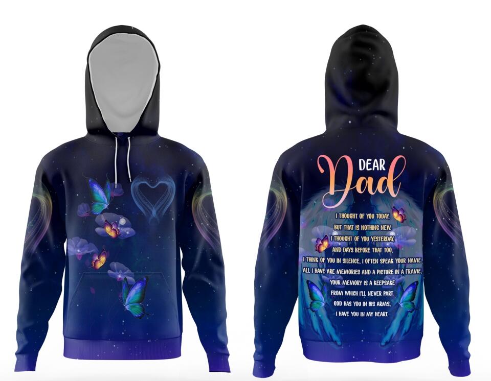 Personalized Memorial Hoodie I Thought Of You Today For Mom, Dad, Someone Custom Memorial Gift M543