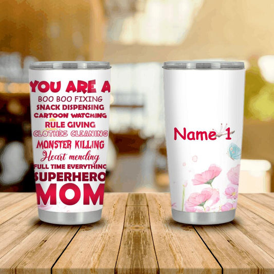 Personalized Mom Tumbler My Dear Mom You Are Supehero Mom Tumbler 20oz Custom Mother's Day Gift From Daughter F146A