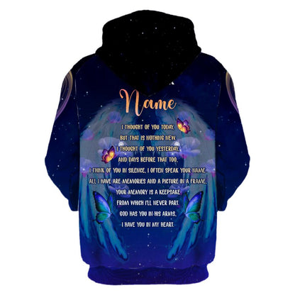 Personalized Memorial Hoodie I Thought Of You Today For Mom, Dad, Someone Custom Memorial Gift M543