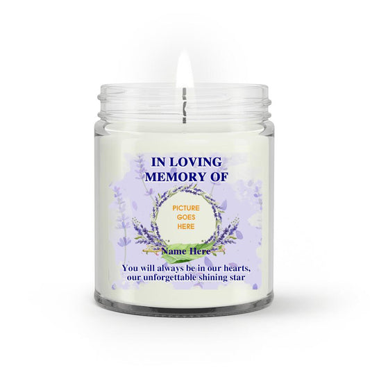 Personalized Memorial Soy Wax Candle In Loving Memory Always In Our Hearts Soy Wax Candle Custom Memorial Gift M546