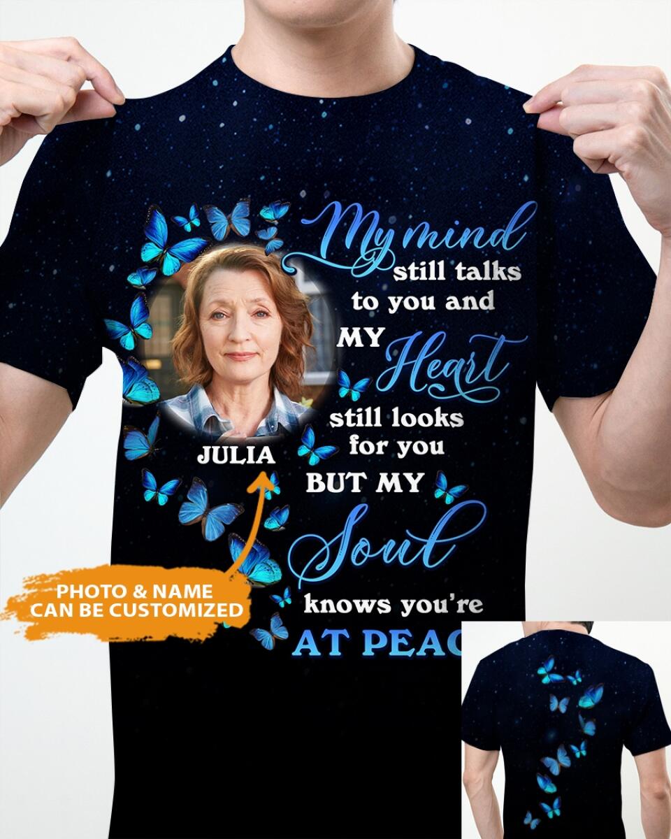 Personalized Memorial Shirt My Mind Still Talks To You For Mom Dad Family Custom Memorial Gift M548