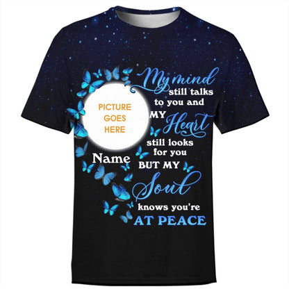 Personalized Memorial Shirt My Mind Still Talks To You For Mom Dad Family Custom Memorial Gift M548