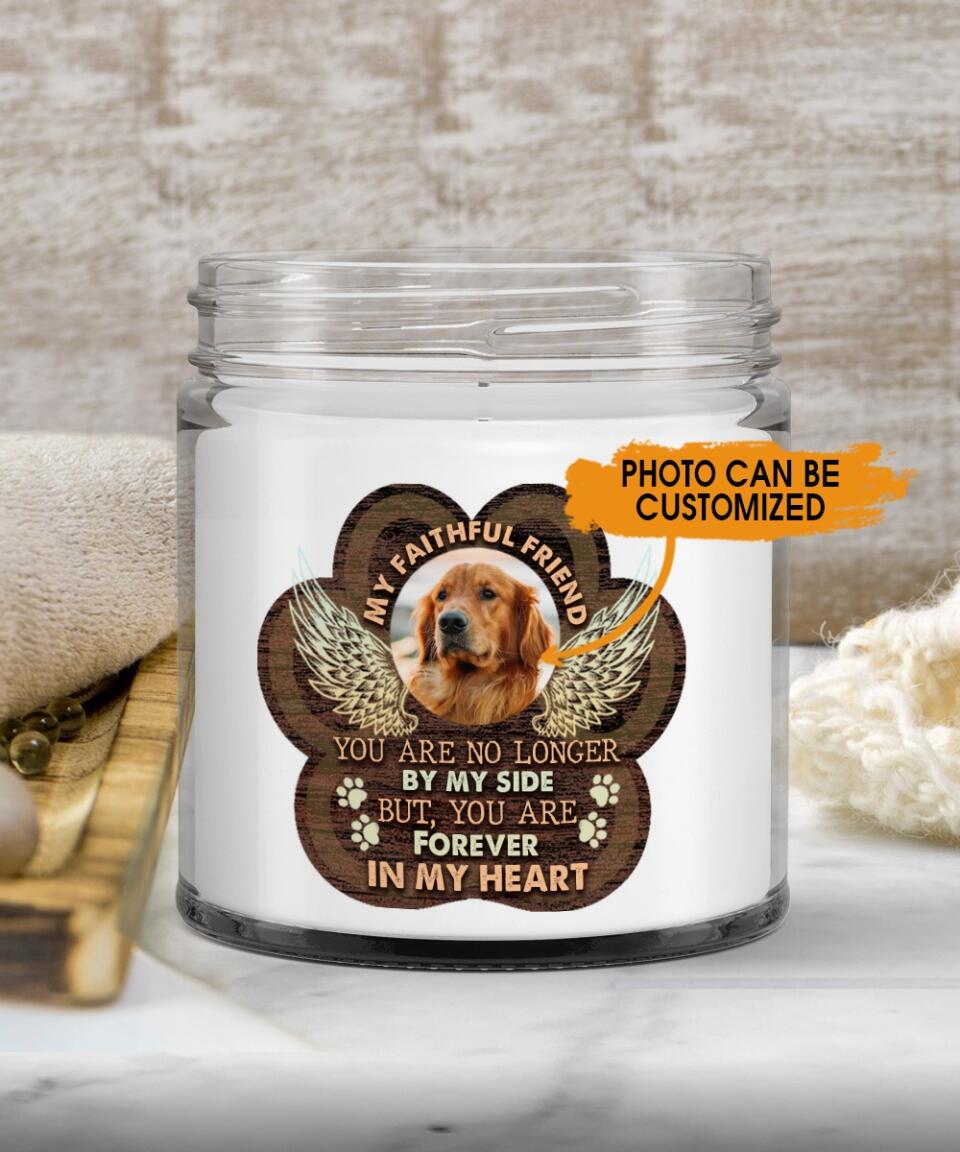 Personalized Pet Memorial Soy Wax Candle My Faithful Friend Soy Wax Candle Custom Dog Memorial Gift M567