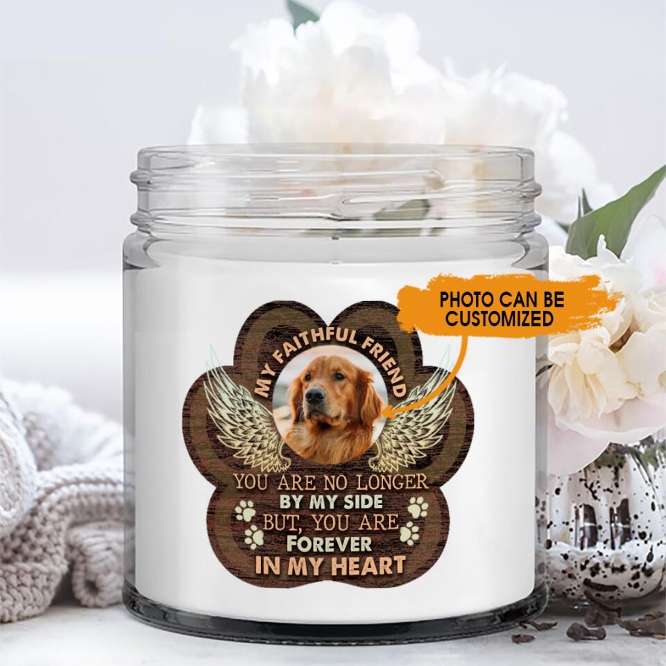 Personalized Pet Memorial Soy Wax Candle My Faithful Friend Soy Wax Candle Custom Dog Memorial Gift M567