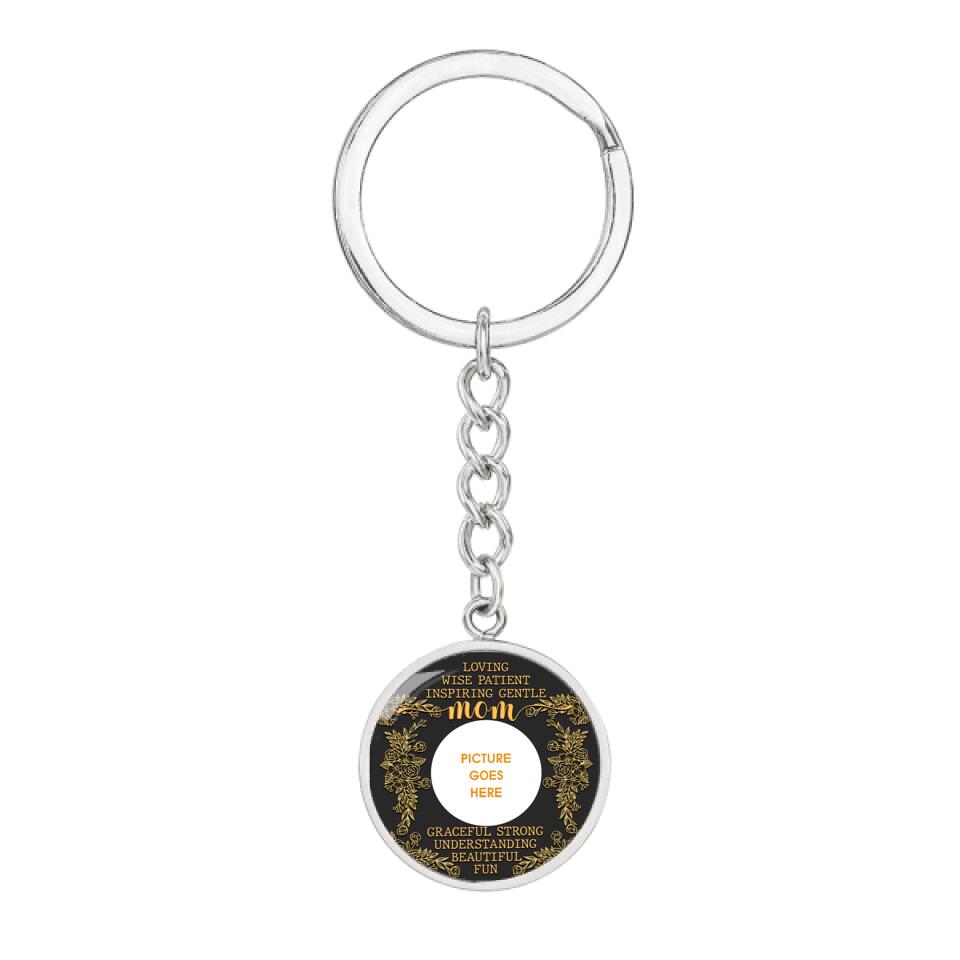 Personalized Mother Circle Keychain Loving Wise Patient Inspiring Gentle For Mom Custom Mother Day Gift F153