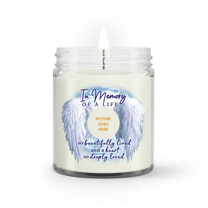 Personalized Memorial Soy Wax Candle In Memory of A Life Soy Wax Candle Custom Memorial Gift M570