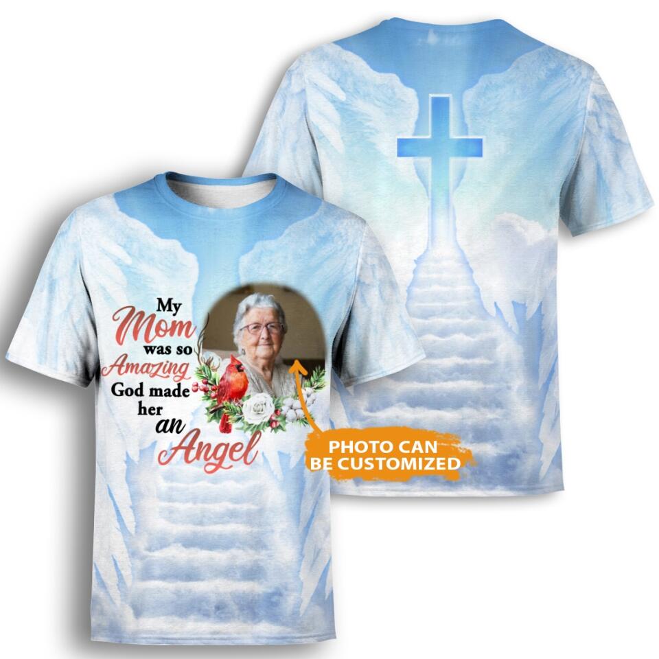 Personalized Memorial Shirt My Dad/Mom Was So Amazing God Make Him An Angel Custom Memorial Gift M578