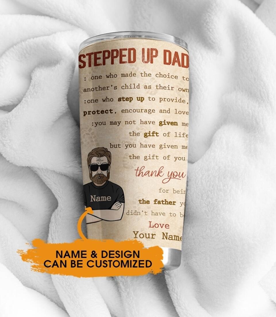 Personalized Dad Tumbler Best Effin Step Dad Tumbler Custom Step Dad Gift F166