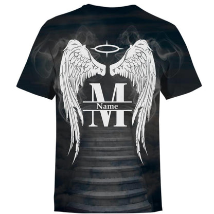 Personalized Memorial Shirt Letter Memorial Guardian Angel For Dad Mom Family Custom Memorial Gift M607