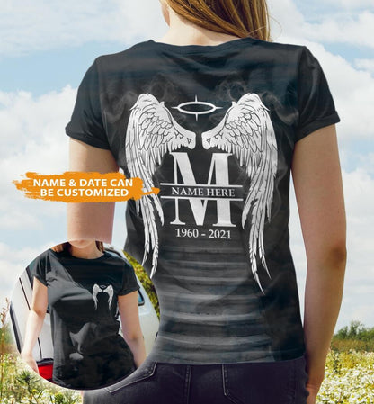 Personalized Memorial Shirt Letter Memorial Guardian Angel For Dad Mom Family Custom Memorial Gift M607