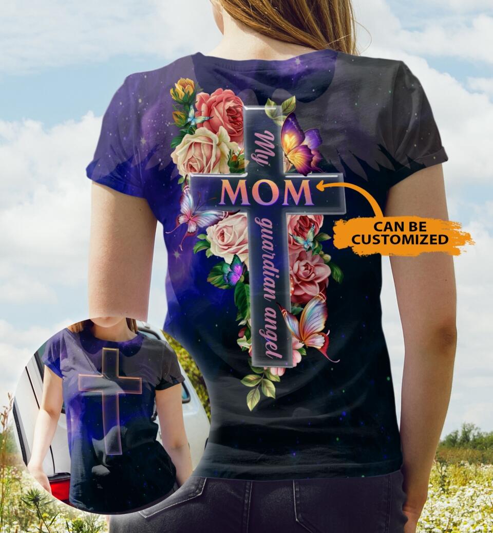 Personalized Memorial Shirt My Guardian Angel For Dad Mom Family Custom Memorial Gift M608