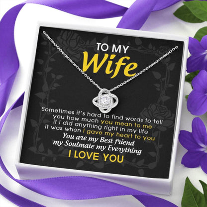 Valentine Wife Love Knot Necklace You Mean To Me I Love You Gift For Wife Family Gift F74