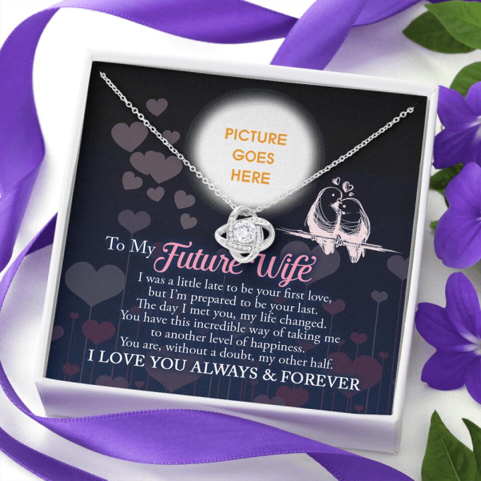 Personalized Valentine Wife Love Knot Necklace To My Future Wife Gift For Wife Custom Family Gift F81