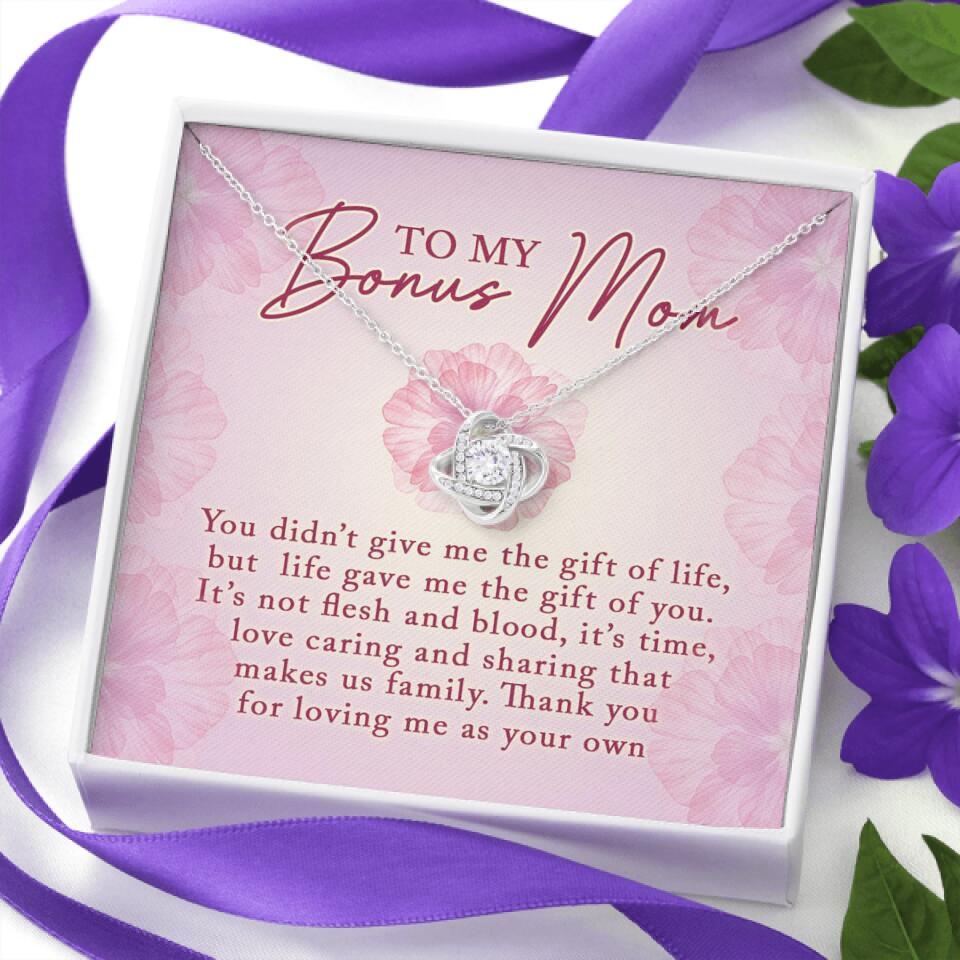 Mom Love Knot Necklace To My Bonus Mom For Stepmom Mother-in-law Necklace Mother's Day Gift F110