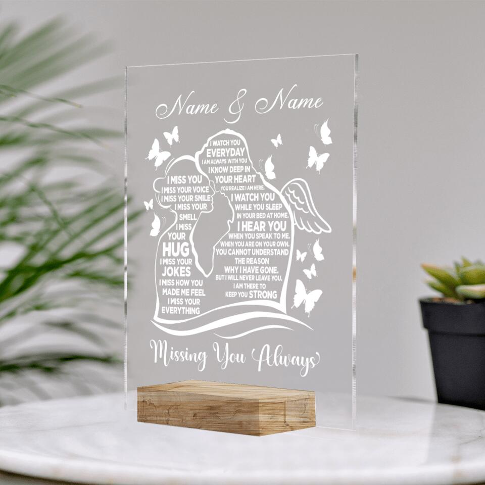 Personalized Memorial Rectangle Plaque I Miss You For Wife Loss Of Husband Custom Memorial Gift M697
