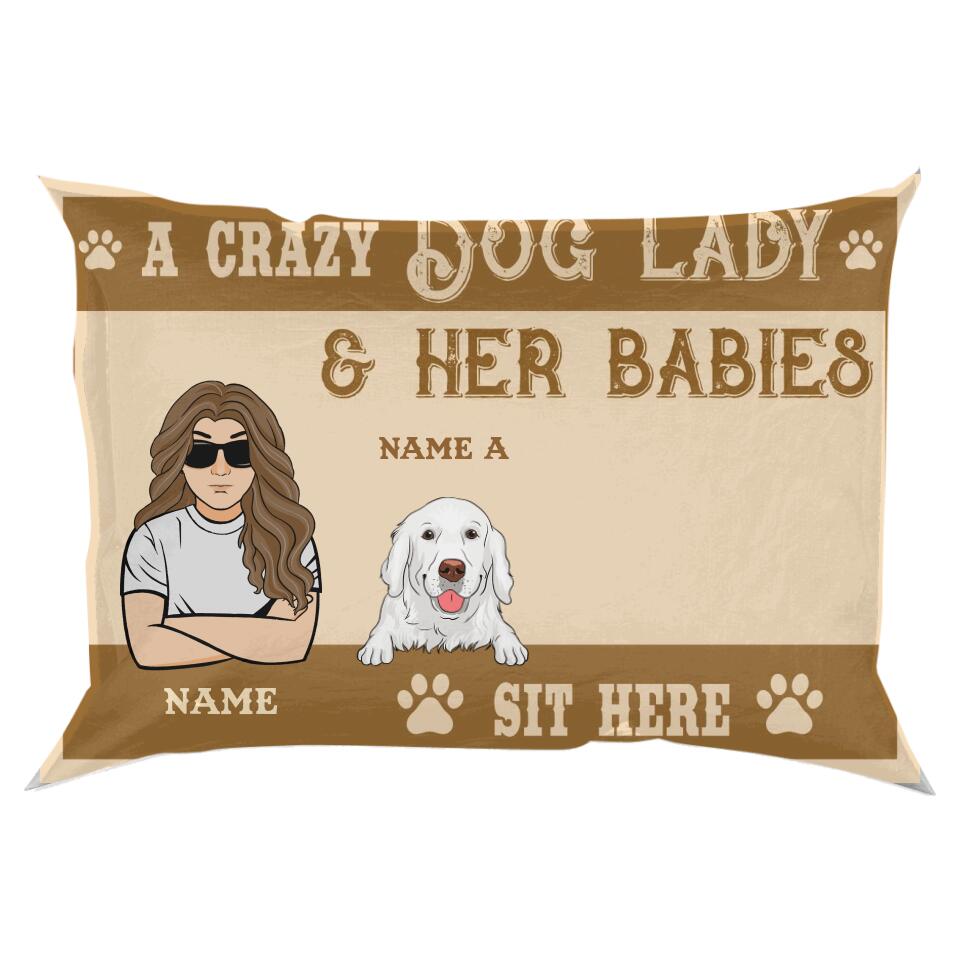 Personalized Dog Pillow A Crazy Dog Lady Dog Dad Pillow Custom Dog Gift D28