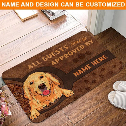 Personalized Dog Doormat All Guests Must Be Approved By Custom Dog Gift D32