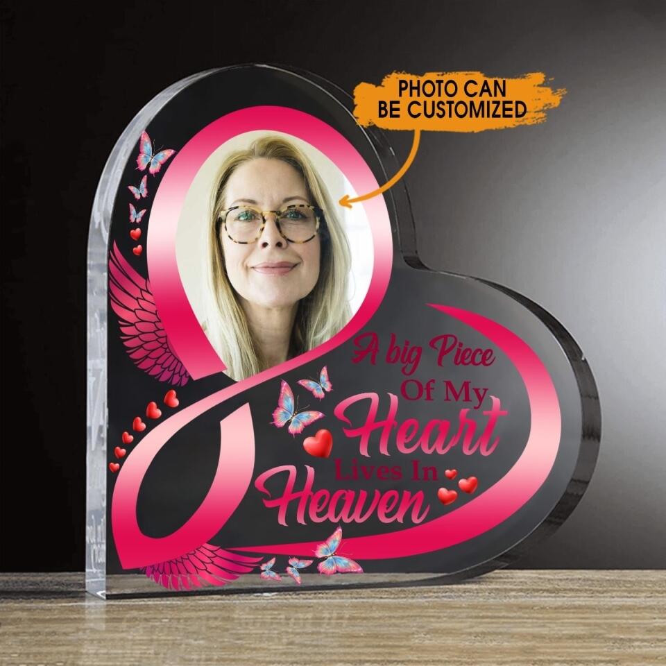 Personalized Memorial Heart Crystal Keepsake A Big Piece Of My Heart Custom Memorial Gift M597A