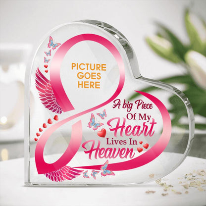 Personalized Memorial Heart Crystal Keepsake A Big Piece Of My Heart Custom Memorial Gift M597A