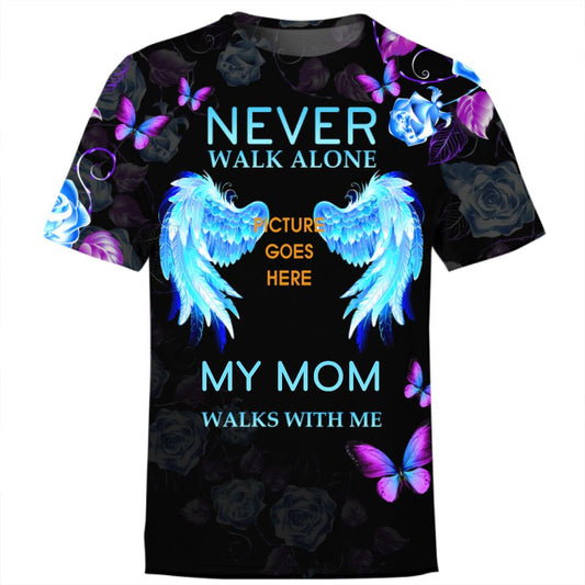 Personalized Memorial T-shirt Never Walk Alone Custom Memorial Gift M710