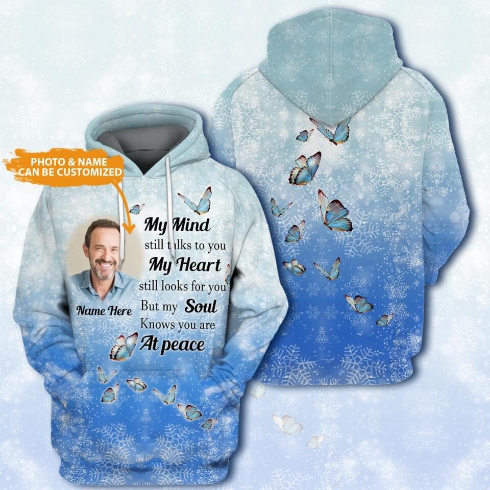 Personalized Memorial Hoodie My Mind Still Talks To You Custom Memorial Gift M314A