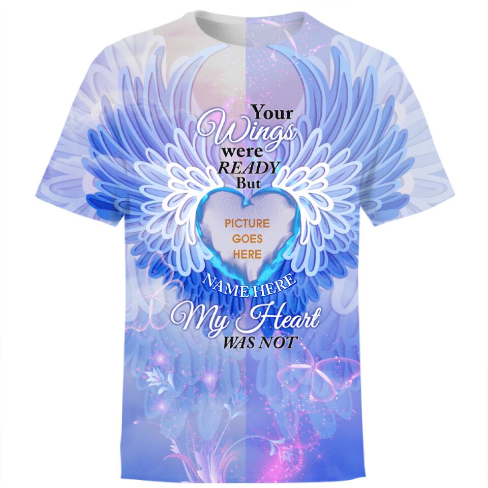 Personalized Memorial T-shirt Your Wings Were Ready Custom Memorial Gift M738