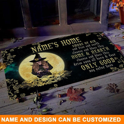 Personalized Witch Doormat Only Good May Enter Here Custom Witch Gift W13