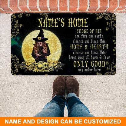 Personalized Witch Doormat Only Good May Enter Here Custom Witch Gift W13