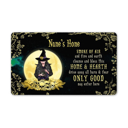 Personalized Witch Doormat Only Good May Enter Here Custom Witch Gift W13