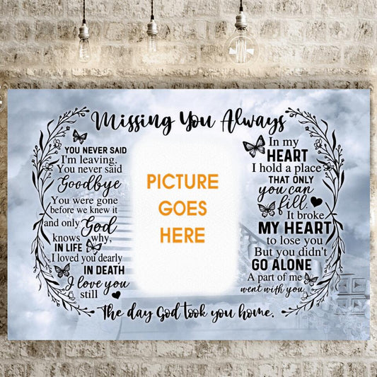 Personalized Dog Landscape Canvas Missing You Always Custom Memorial Canvas M746